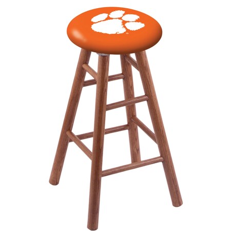 Oak Bar Stool,Medium Finish,Clemson Seat